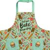 imageLavley Christmas Baking Aprons With Pockets For Women Men and Kids  100 Cotton Long Waist Ties Adjustable Neck StrapLet Me Bake Your Day