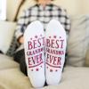 imageLavley Funny Grandparent Socks  Gift For Grandmas ampamp Expecting Grandparents Best Grandma Ever