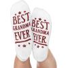 imageLavley Funny Grandparent Socks  Gift For Grandmas ampamp Expecting Grandparents Best Grandma Ever