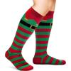 imageLavley Knee High Christmas Socks For Adults  Cute Holiday Party Outfit Accessories for Women and Men  Santa Suit ampamp Elf 2 Pack