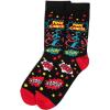 imageLavley Medical Themed Socks for Nurses Doctors and Cancer Survivors  Unisex Style for Men and WomenF Cancer Superhero
