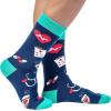 imageLavley Medical Themed Socks for Nurses Doctors and Cancer Survivors  Unisex Style for Men and WomenMedical Worker BlueTeal