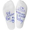 imageFunny Grandparent Socks  Gift For Grandmas ampamp Expecting Grandparents Id Rather Be One Size