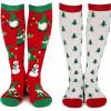imageKnee High Christmas Socks For Adults  Cute Holiday Party Outfit Accessories For Women and Men  One Size LongGnomes  Trees