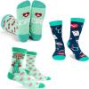 imageLavley Medical Themed Socks for Nurses Doctors and Cancer Survivors  Unisex Style for Men and WomenThree Pack Variety