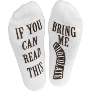 imageHaute Soiree Womens Novelty Socks  If You Can Read This Bring Me Some  One Size Fits AllChocolate
