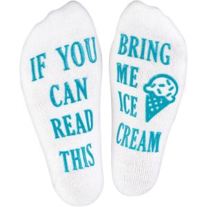 imageHaute Soiree Womens Novelty Socks  If You Can Read This Bring Me Some  One Size Fits AllIce Cream