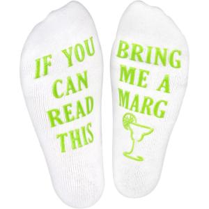 imageHaute Soiree Womens Novelty Socks  If You Can Read This Bring Me Some  One Size Fits AllMargarita
