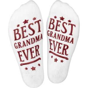 imageLavley Funny Grandparent Socks  Gift For Grandmas ampamp Expecting Grandparents Best Grandma Ever