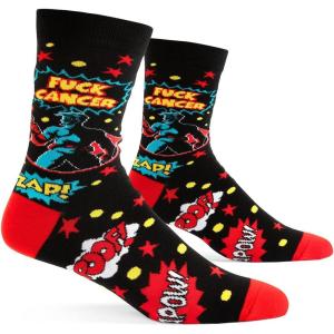 imageLavley Medical Themed Socks for Nurses Doctors and Cancer Survivors  Unisex Style for Men and WomenF Cancer Superhero