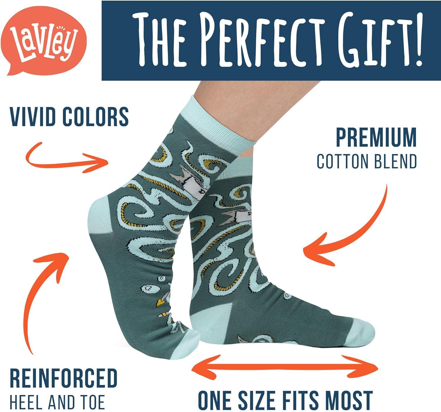 imageLavley Fun and Funny Socks for Women  Cute Colorful Acessory Gifts for Adults and Teens  One Size Fits Most LadiesDont Be Salty Octopus