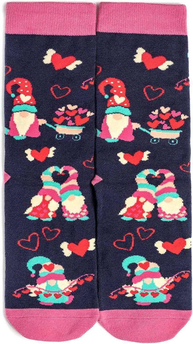 imageLavley Fun and Funny Socks for Women  Cute Colorful Acessory Gifts for Adults and Teens  One Size Fits Most LadiesGnome Love