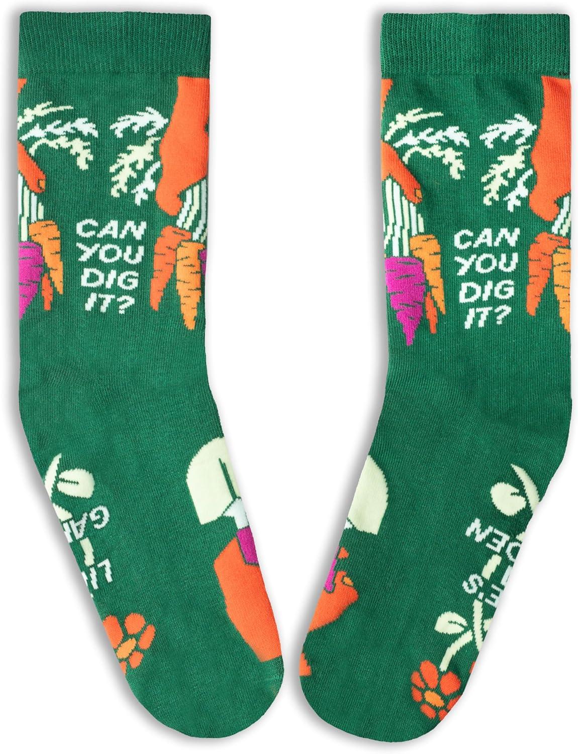 imageLavley Fun and Funny Socks for Women  Cute Colorful Acessory Gifts for Adults and Teens  One Size Fits Most LadiesLifes a Garden  Dig It
