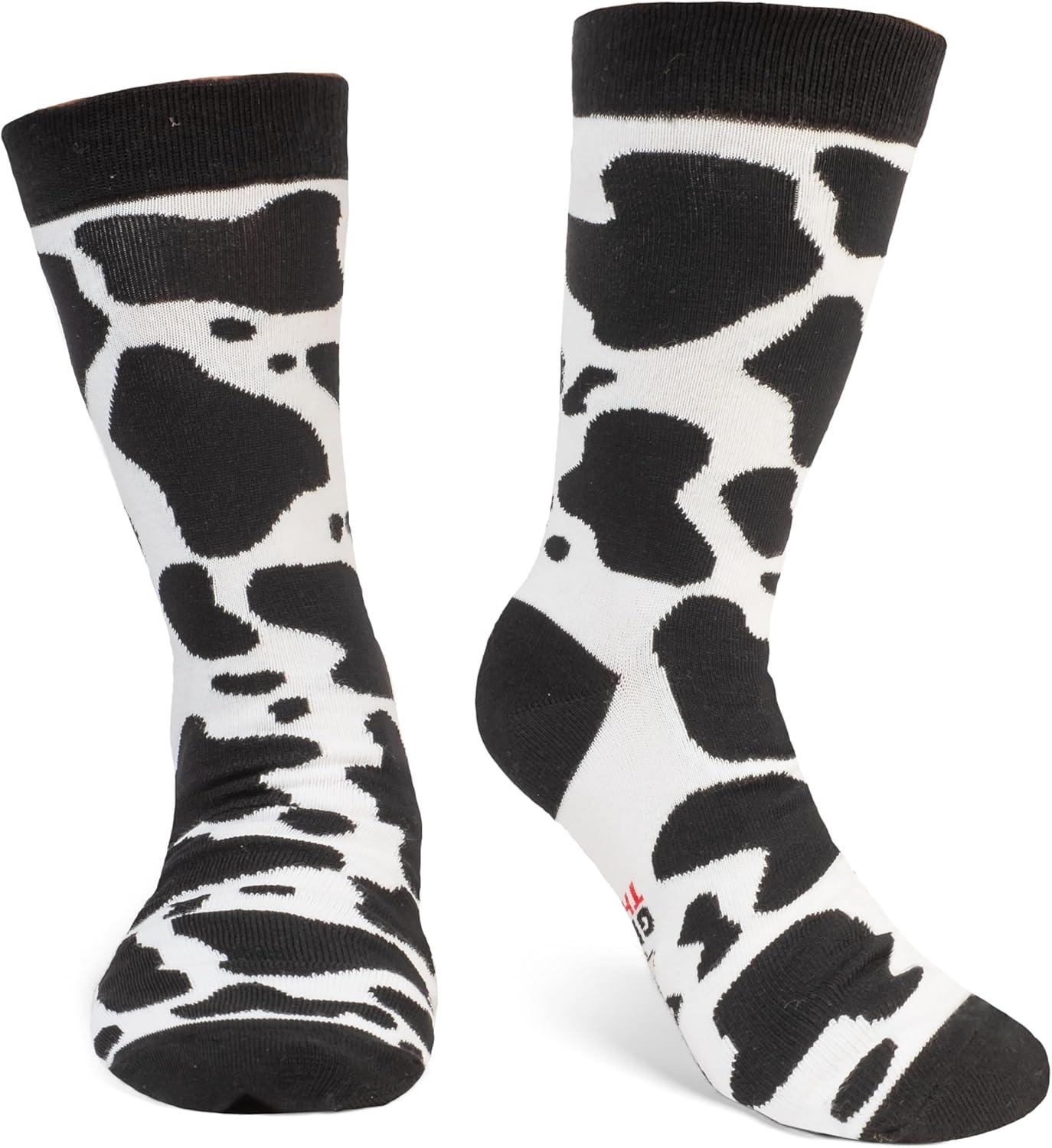 imageLavley Fun and Funny Socks for Women  Cute Colorful Acessory Gifts for Adults and Teens  One Size Fits Most LadiesMoo  Cow