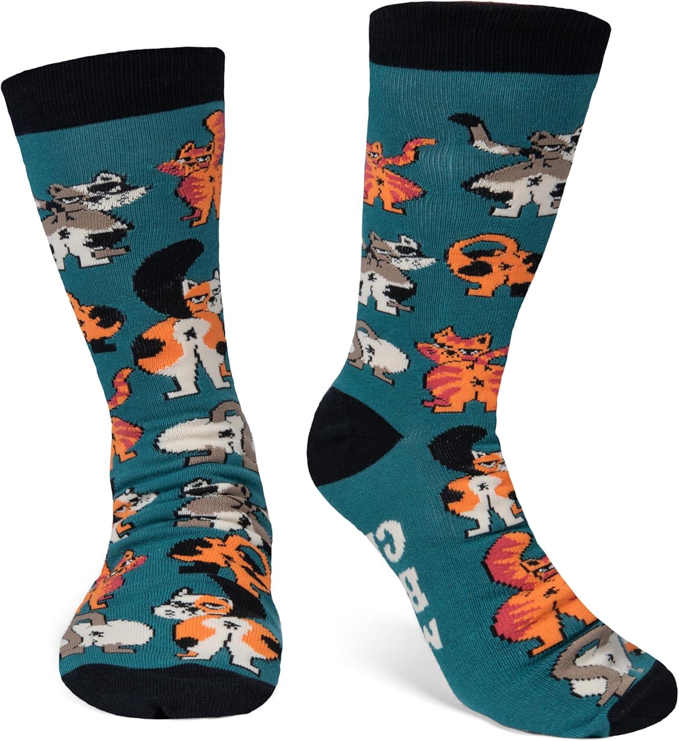 imageLavley Fun and Funny Socks for Women  Cute Colorful Acessory Gifts for Adults and Teens  One Size Fits Most LadiesNothing Butt Cats