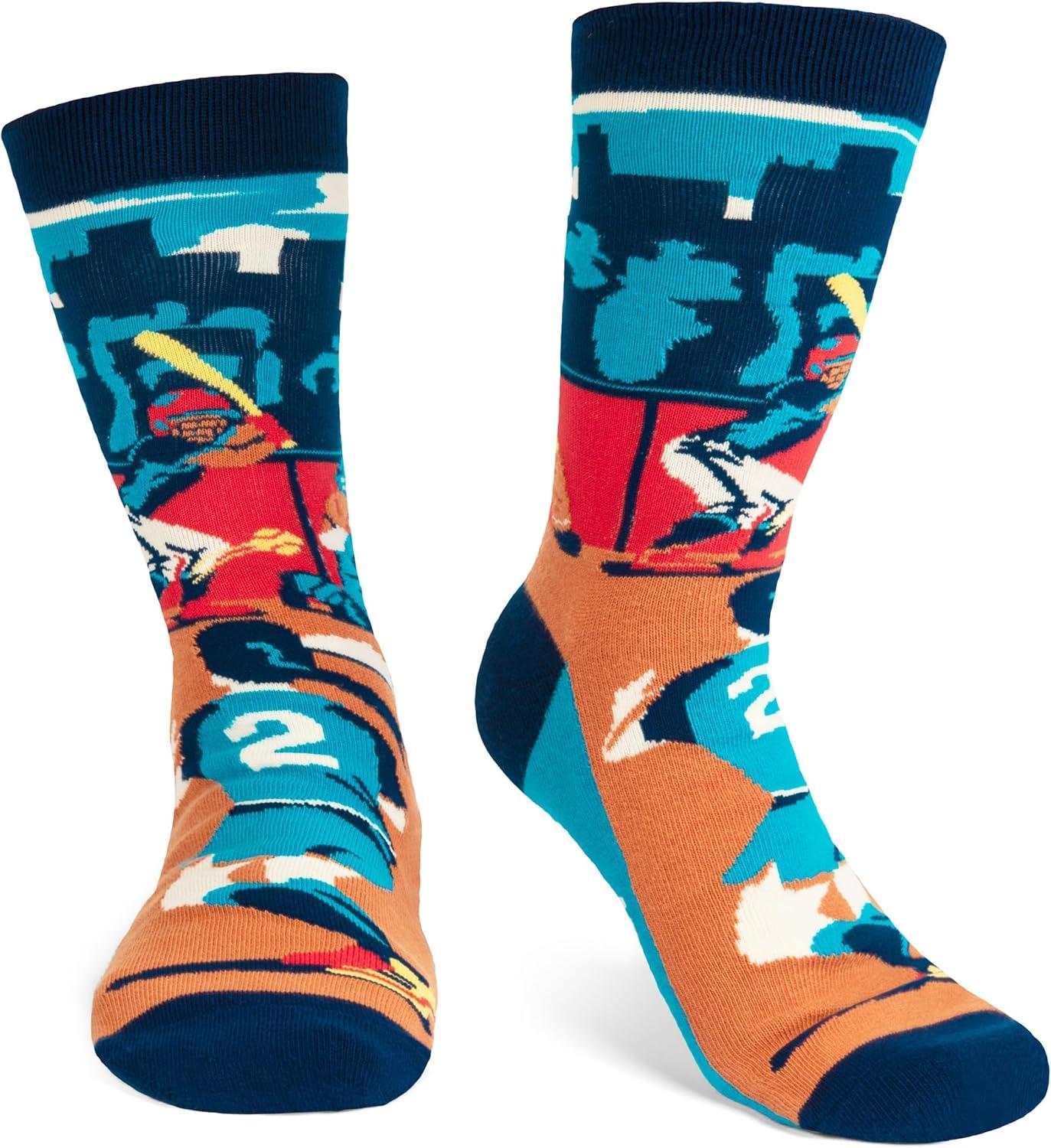 imageLavley Fun and Funny Socks for Women  Cute Colorful Acessory Gifts for Adults and Teens  One Size Fits Most LadiesSoftball