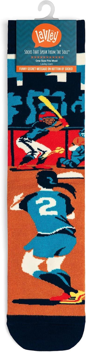 imageLavley Fun and Funny Socks for Women  Cute Colorful Acessory Gifts for Adults and Teens  One Size Fits Most LadiesSoftball