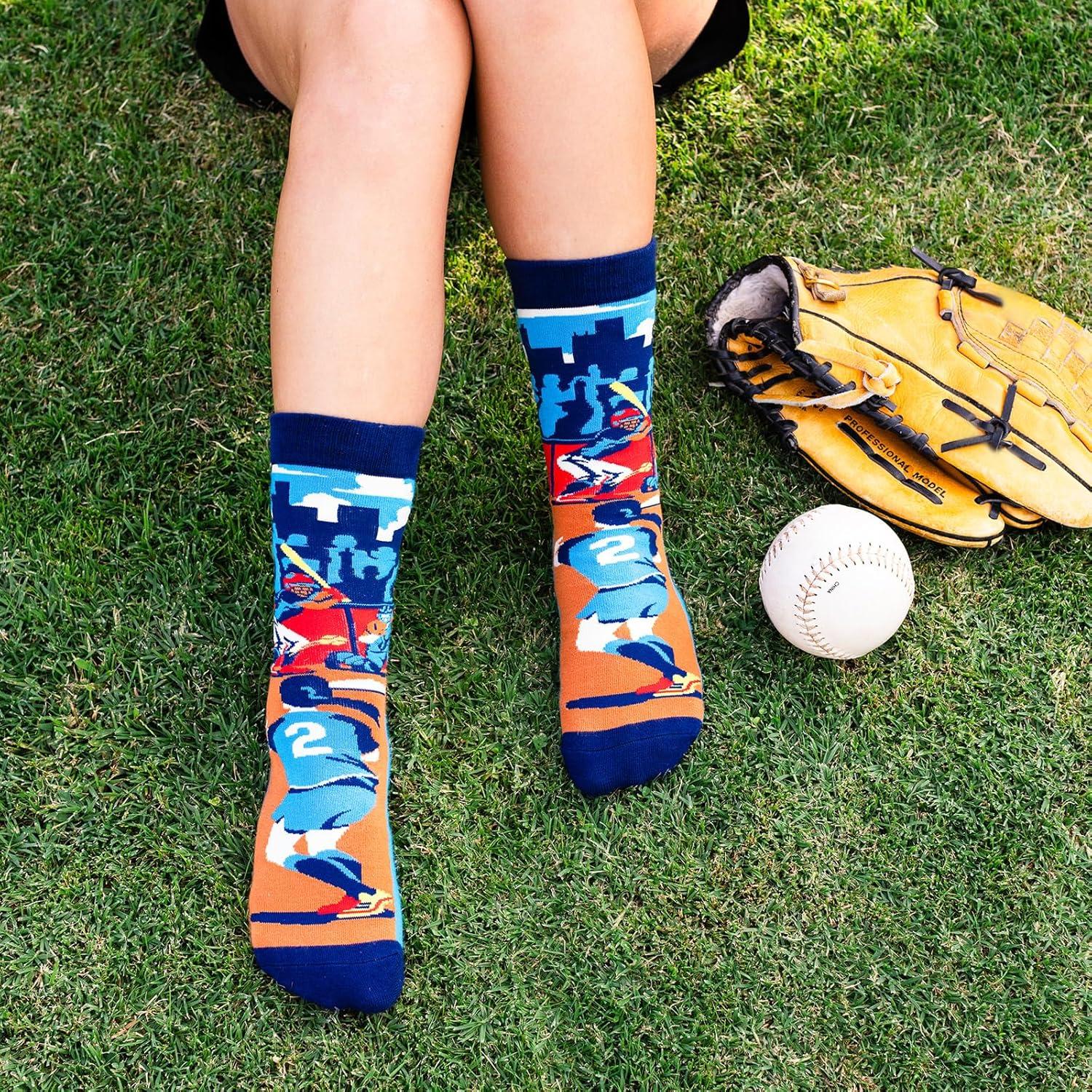 imageLavley Fun and Funny Socks for Women  Cute Colorful Acessory Gifts for Adults and Teens  One Size Fits Most LadiesSoftball
