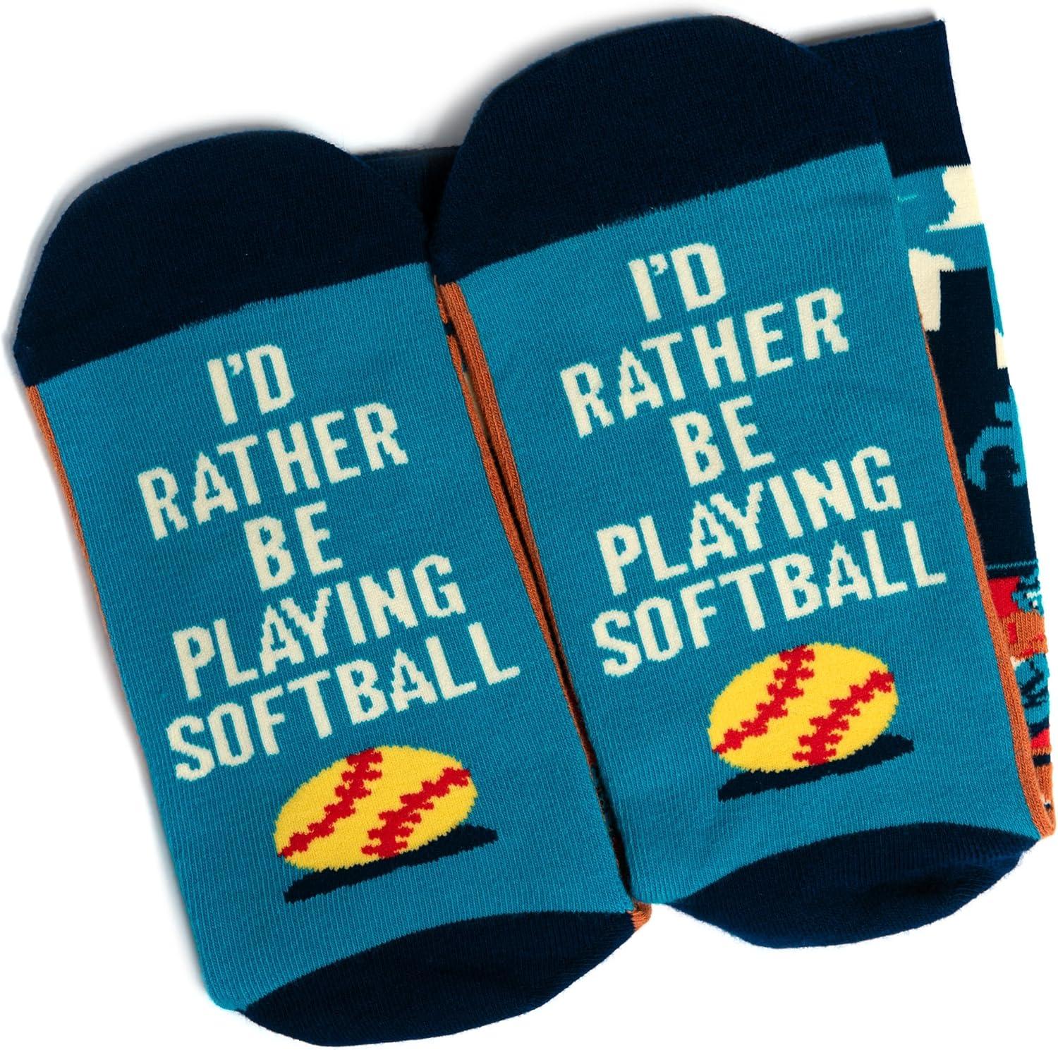 imageLavley Fun and Funny Socks for Women  Cute Colorful Acessory Gifts for Adults and Teens  One Size Fits Most LadiesSoftball
