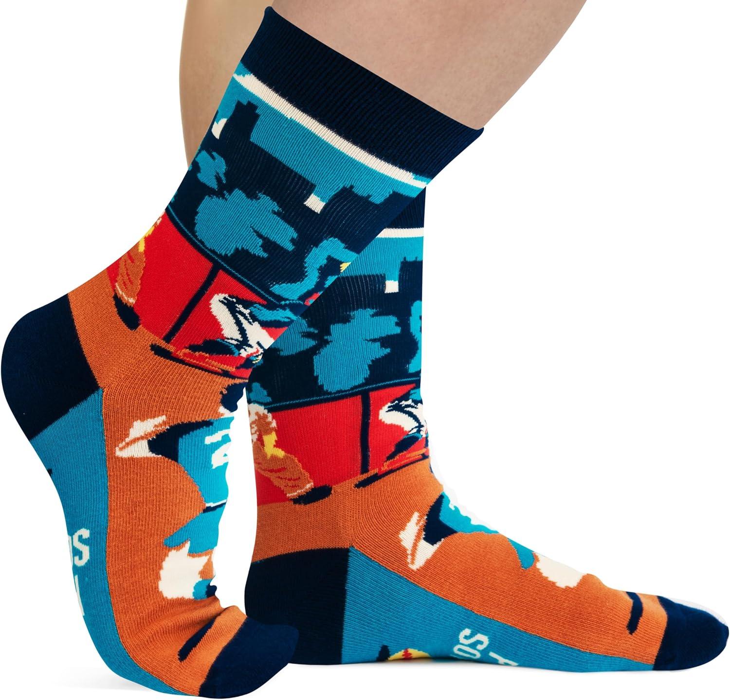 imageLavley Fun and Funny Socks for Women  Cute Colorful Acessory Gifts for Adults and Teens  One Size Fits Most LadiesSoftball