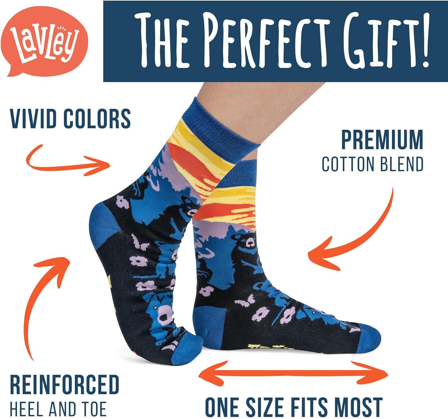 imageLavley Fun and Funny Socks for Women  Cute Colorful Acessory Gifts for Adults and Teens  One Size Fits Most LadiesStay Wild and Free