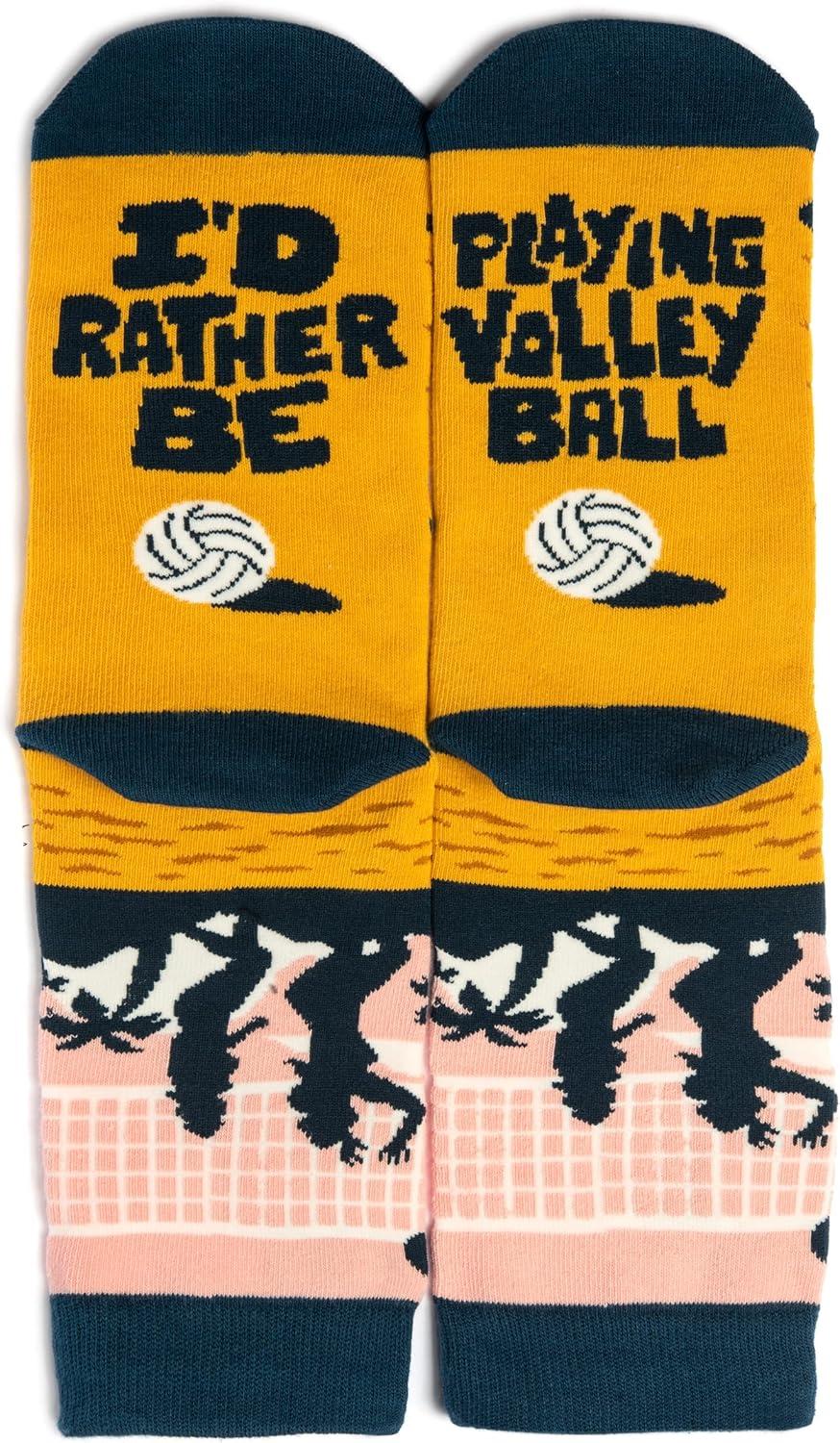 imageLavley Fun and Funny Socks for Women  Cute Colorful Acessory Gifts for Adults and Teens  One Size Fits Most LadiesVolleyball