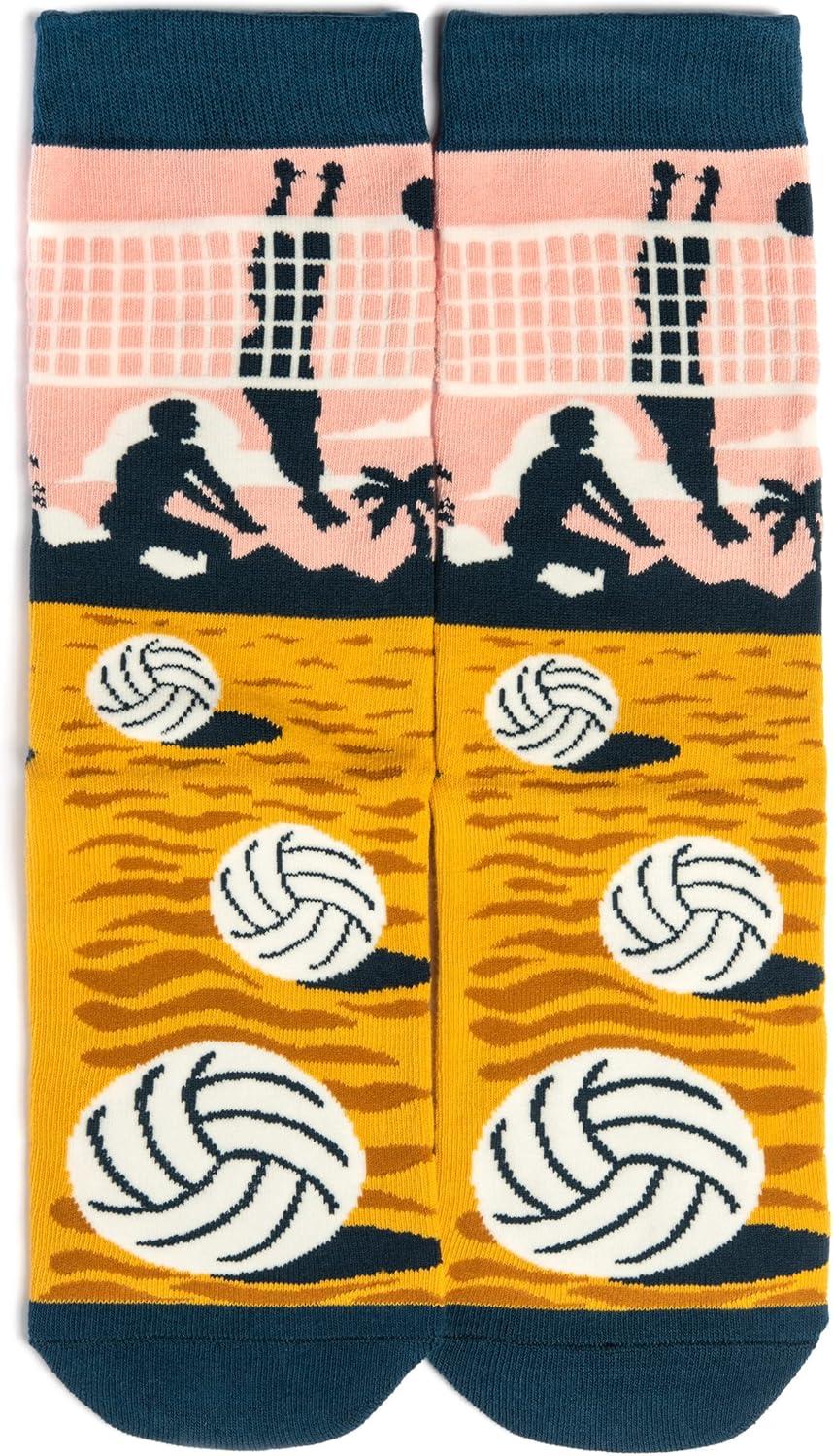 imageLavley Fun and Funny Socks for Women  Cute Colorful Acessory Gifts for Adults and Teens  One Size Fits Most LadiesVolleyball