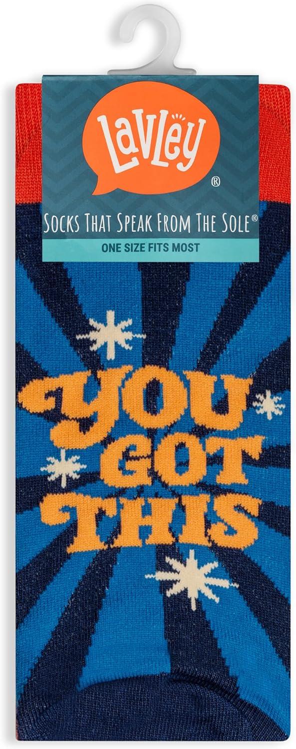 imageLavley Fun and Funny Socks for Women  Cute Colorful Acessory Gifts for Adults and Teens  One Size Fits Most LadiesYou Got This