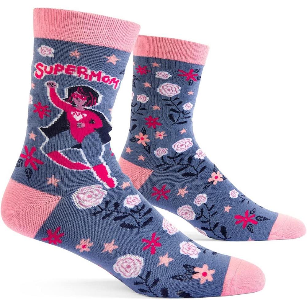 imageLavley Fun and Funny Socks for Women  Cute Colorful Acessory Gifts for Adults and Teens  One Size Fits Most LadiesSupermom