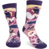 imageLavley Fun and Funny Socks for Women  Cute Colorful Acessory Gifts for Adults and Teens  One Size Fits Most LadiesRise and Climb Purple