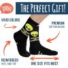 imageLavley Funny Socks for Adults  Cool Novelty Gifts and Stocking Stuffers for Men Women ampamp Teens  One SizeBelieve in Yourself Alien