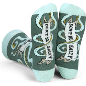 imageLavley Fun and Funny Socks for Women  Cute Colorful Acessory Gifts for Adults and Teens  One Size Fits Most LadiesDont Be Salty Octopus