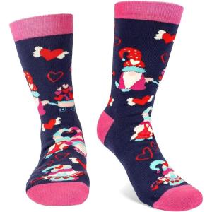 imageLavley Fun and Funny Socks for Women  Cute Colorful Acessory Gifts for Adults and Teens  One Size Fits Most LadiesGnome Love