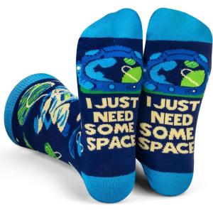 imageLavley Funny Socks for Adults  Cool Novelty Gifts and Stocking Stuffers for Men Women ampamp Teens  One SizeI Need Some Space