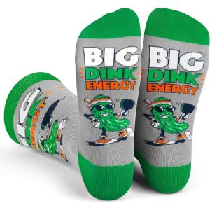 imageLavley Funny Pickleball Socks for Adults  Cool Gifts for Men Women ampamp Teens  One Size Fits MostBig Dink Energy