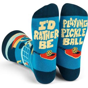 imageLavley Funny Pickleball Socks for Adults  Cool Gifts for Men Women ampamp Teens  One Size Fits MostId Rather Be Playing Pickleball