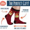 imageLavley Funny Christmas Socks for Adults  Novelty Stocking Stuffer Gifts for Men Women and Teens  Unisex One SizeFeast Mode on