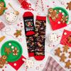 imageLavley Funny Christmas Socks for Adults  Novelty Stocking Stuffer Gifts for Men Women and Teens  Unisex One SizeFeliz Naughty Dog