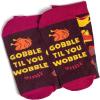 imageLavley Funny Christmas Socks for Adults  Novelty Stocking Stuffer Gifts for Men Women and Teens  Unisex One SizeGobble Til You Wobble