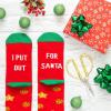 imageLavley Funny Christmas Socks for Adults  Novelty Stocking Stuffer Gifts for Men Women and Teens  Unisex One SizeI Put Out for Santa