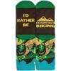imageLavley Bike Socks  Gifts for cyclists and mountain bikers  Fun holiday or birthday gift  Great stocking stufferId Rather Be Biking