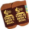 imageLavley Bike Socks  Gifts for cyclists and mountain bikers  Fun holiday or birthday gift  Great stocking stufferThis is How I Roll
