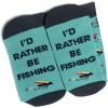 imageLavley Fishing and Hunting Socks  Gag gift for hunters and fishermen  Great for Christmas Fathers Day or birthdaysId Rather Be Fishing Flies