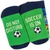 imageLavley Funny Socks for Sports Fans and Players  Cool Novelty Gifts for Men Women ampamp TeensDo Not Disturb Soccer is on