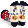 imageLavley Funny Socks for Sports Fans and Players  Cool Novelty Gifts for Men Women ampamp TeensDo Not Disturb  Basketball is on Socks