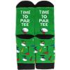 imageLavley Funny Golf Socks  Fun gift for golfers  Unisex one size fits most  Great for birthdays or stocking stuffersTime to Par Tee