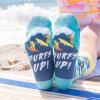 imageLavley Ocean and Nautical Socks  Fun gifts for sailors boaters and beach lovers  Great for summer or vacationsSurfs Up