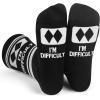 imageLavley Ski Socks  Funny socks for skiers and snowboarders  Unisex novelty gift  Great for birthdays or holidaysIm Difficult Black Diamond