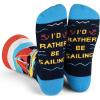 imageLavley Ocean and Nautical Socks  Fun gifts for sailors boaters and beach lovers  Great for summer or vacationsId Rather Be Sailing