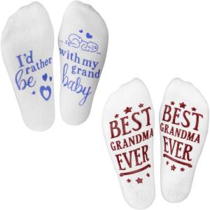 imageLavley Funny Grandparent Socks  Gift For Grandmas ampamp Expecting Grandparents 2 Pack